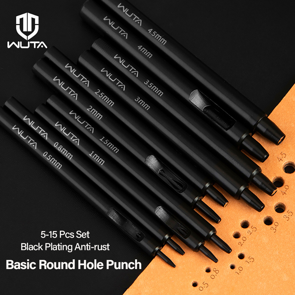 Leatherwork Punch - WUTA Conjunto de 5-15 Peças de