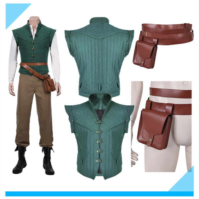 Leather Work Pants - Disfarce flynn príncipe piloto cosplay traje