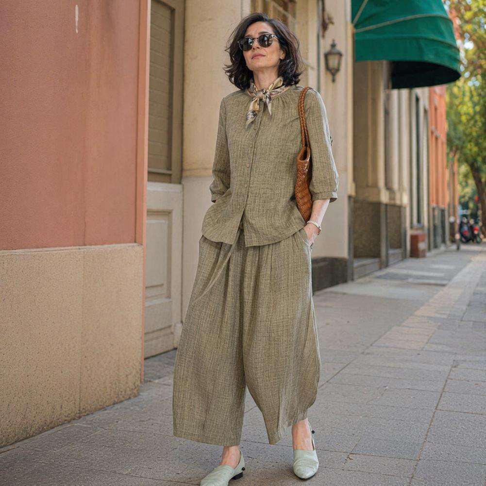 Leather Work Pants - Conjunto Casual Plus Size Feminino 2026,