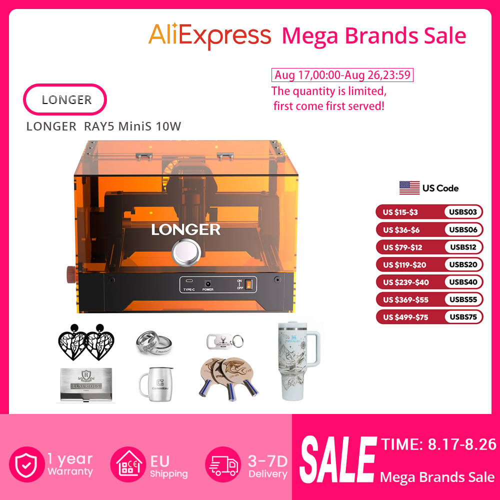 Leatherwork Classes - LONGER RAY5 MiniS 10W, Precisão de