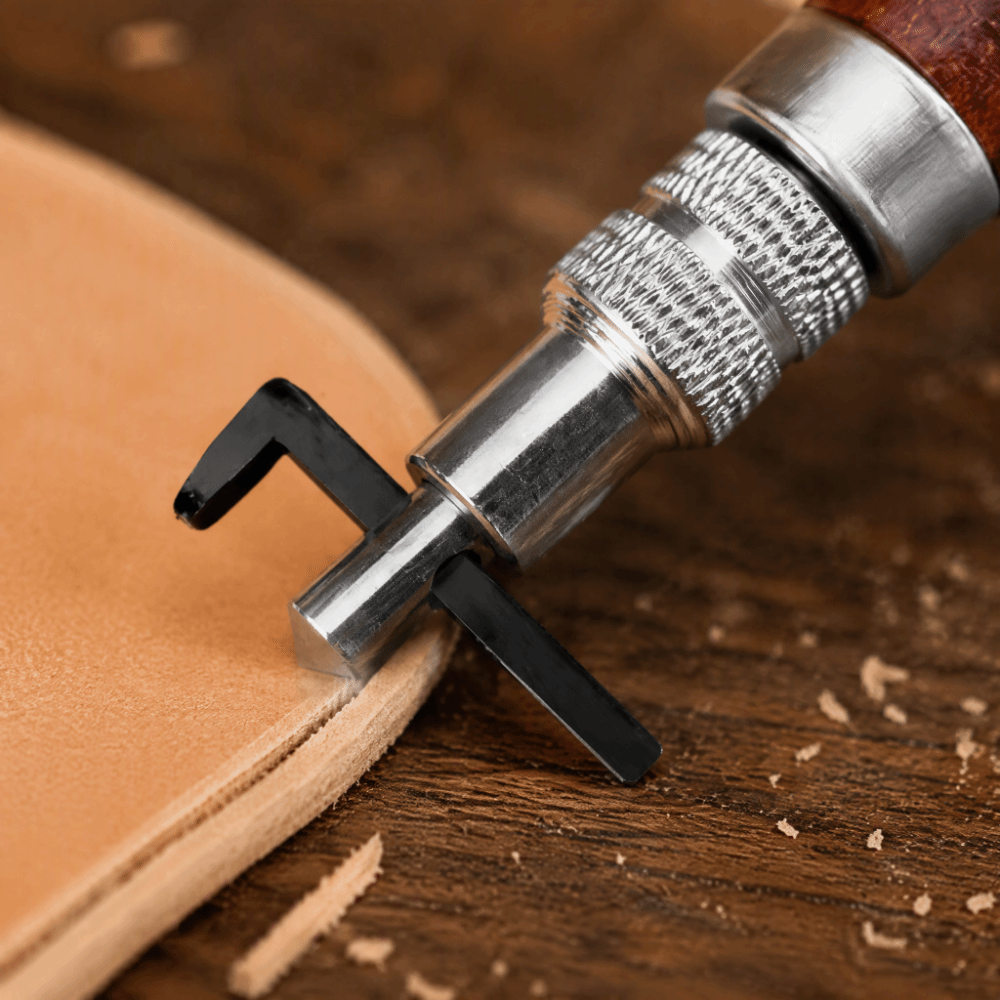 Groover Stitching Tool - Ferramenta de Corte de Couro Ajustável