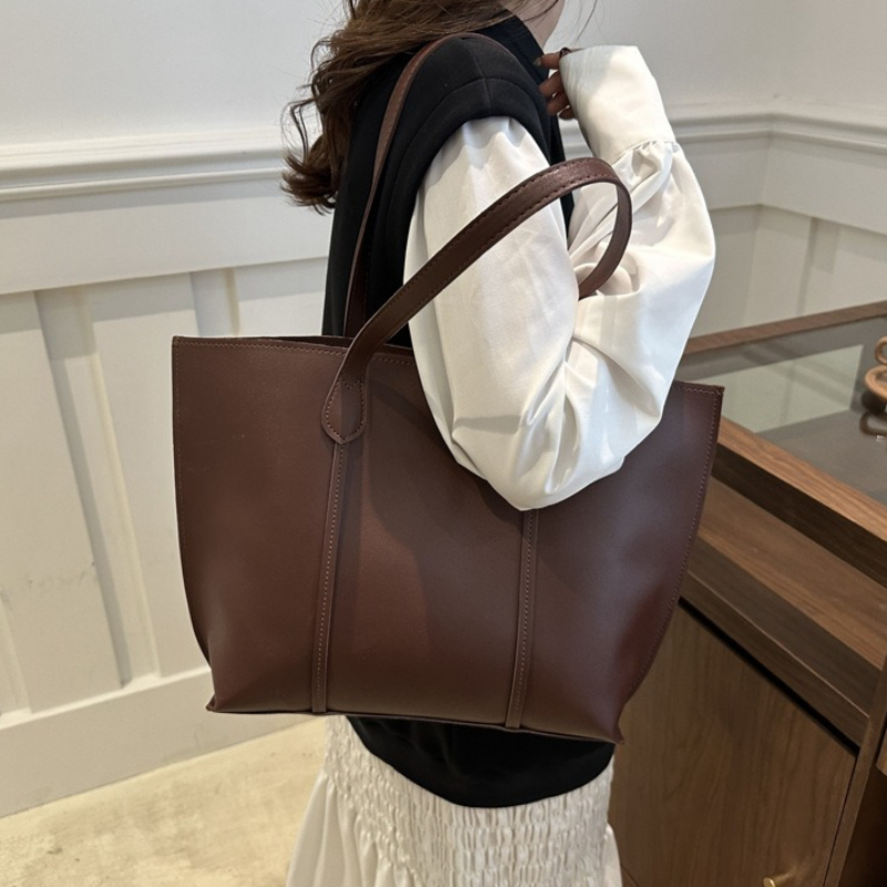 Leather Work Laptop Bag - Bolsa de Ombro Retrô em Couro