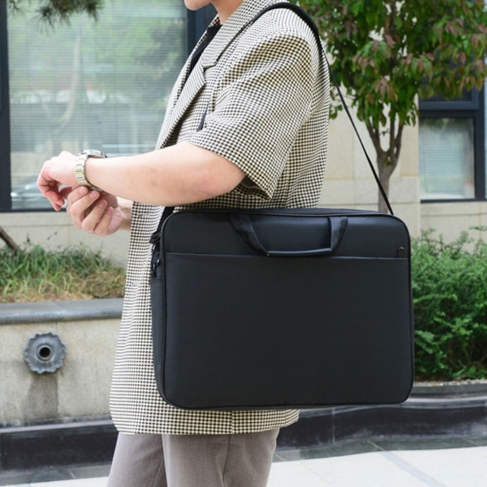 Leather Work Laptop Bag - Bolsa para laptop de 15,6 17