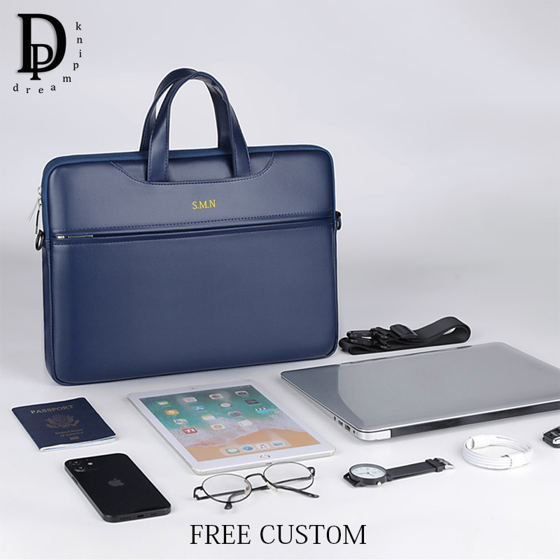 Leather Work Laptop Bag - Pasta de negócios para homem couro