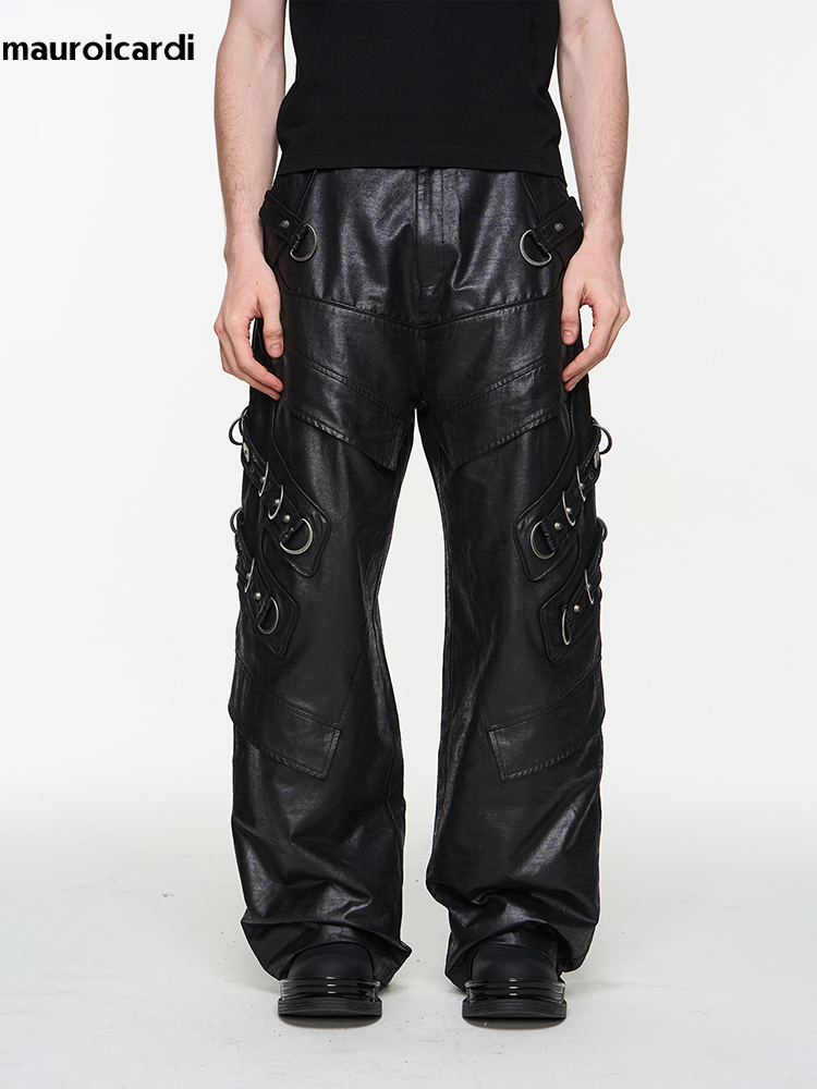 Mauroicardi primavera outono l - Leather Work Pants avaliação e preço