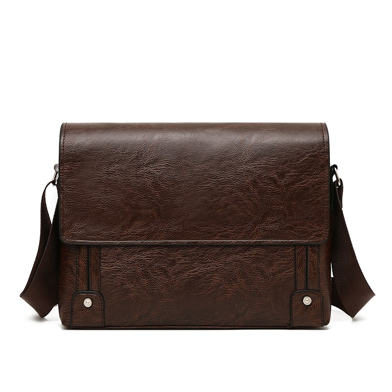 Maleta Masculina de Couro PU,  - Leather Work Laptop Bag avaliação e preço