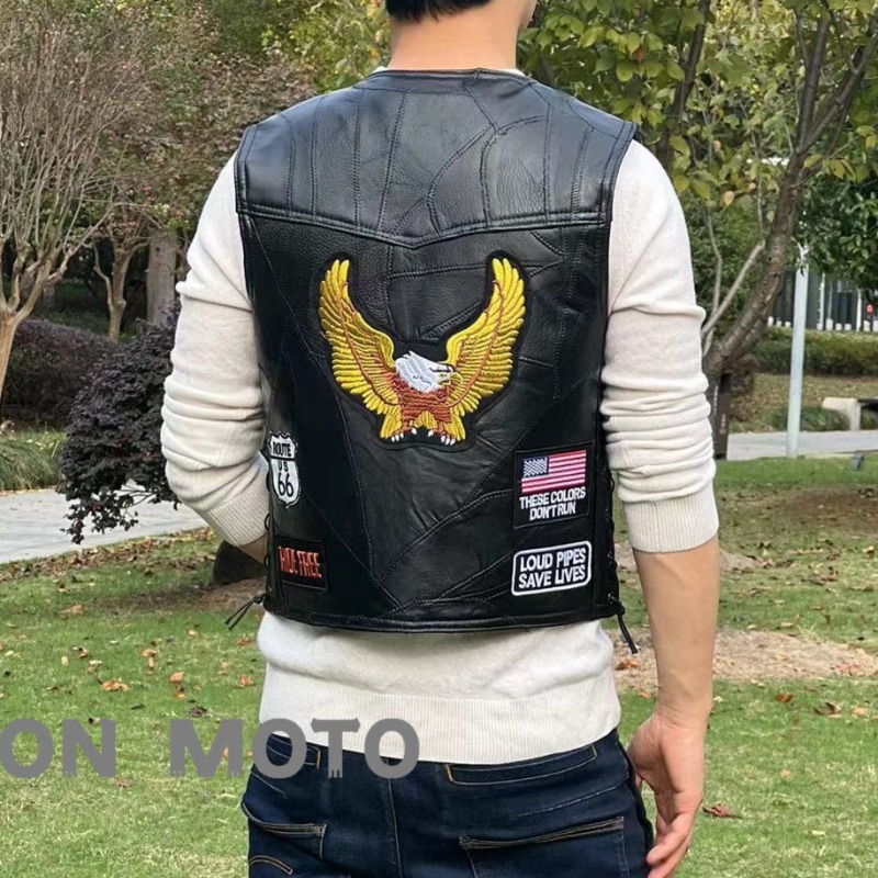 NOVO Colete Masculino de Couro - Leather Work Jacket avaliação e preço