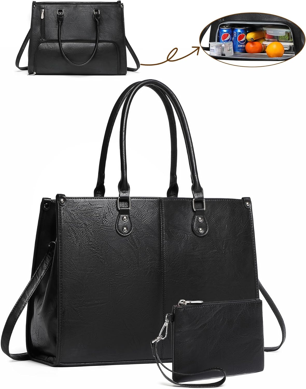 Bolsa Tote 2 em 1 para Laptop  - Leather Work Laptop Bag avaliação e preço