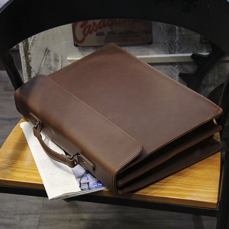 Bolsa retro para homens, saco  - Leather Work Laptop Bag avaliação e preço