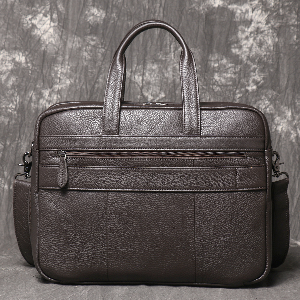 Pasta Executiva Masculina de C - Leather Work Laptop Bag avaliação e preço