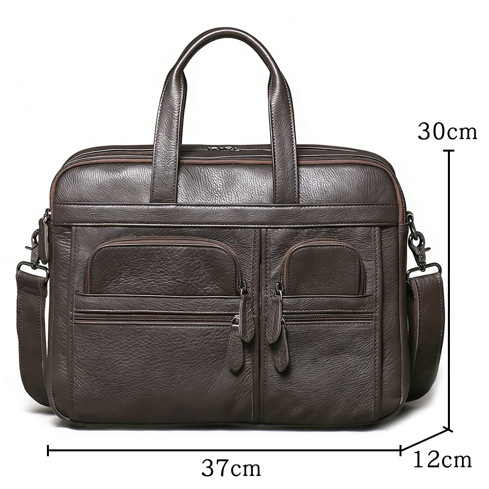 Pasta Executiva Masculina de C - Leather Work Laptop Bag avaliação e preço