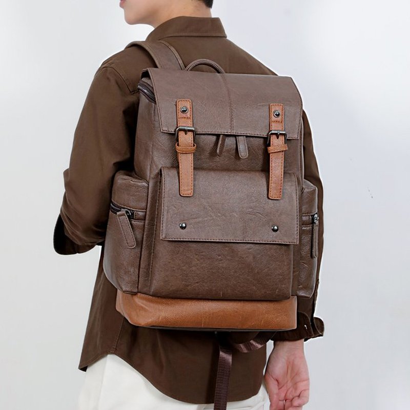 Nova Mochila de Couro Vintage  - Leather Work Laptop Bag avaliação e preço