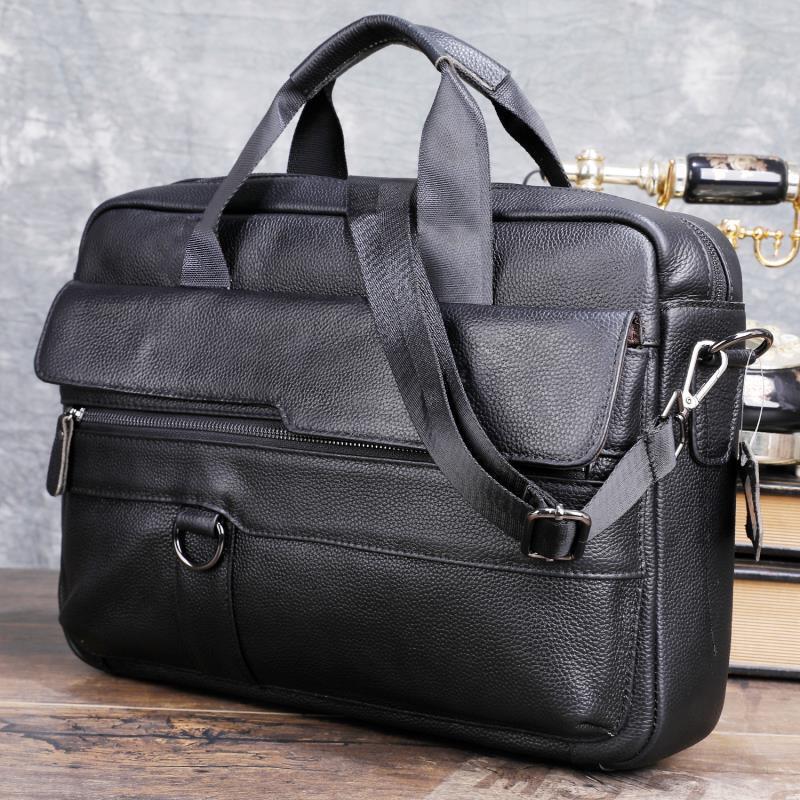 Grande bolsa de couro genuíno  - Leather Work Handbag avaliação e preço