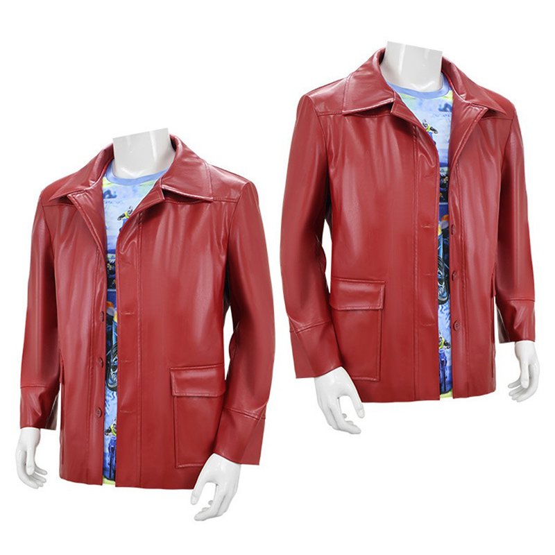 Jaqueta de Couro Vermelha Masc - Leather Work Jacket avaliação e preço