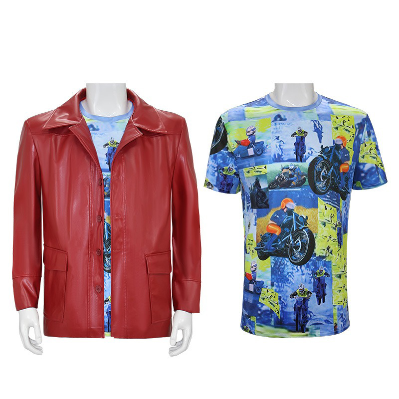 Jaqueta de Couro Vermelha Masc - Leather Work Jacket avaliação e preço
