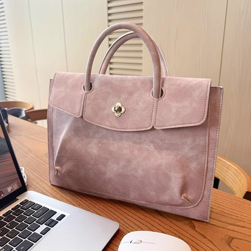 Bolsa Tote Elegante Rosa em Co - Leather Work Laptop Bag avaliação e preço