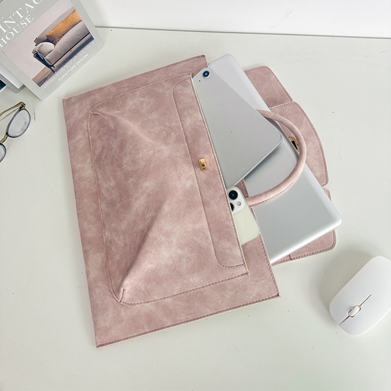 Bolsa Tote Elegante Rosa em Co - Leather Work Laptop Bag avaliação e preço
