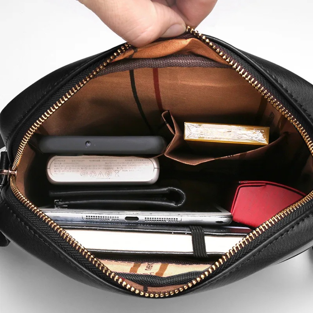 Bolsa transversal masculina re - Leather Work Laptop Bag avaliação e preço