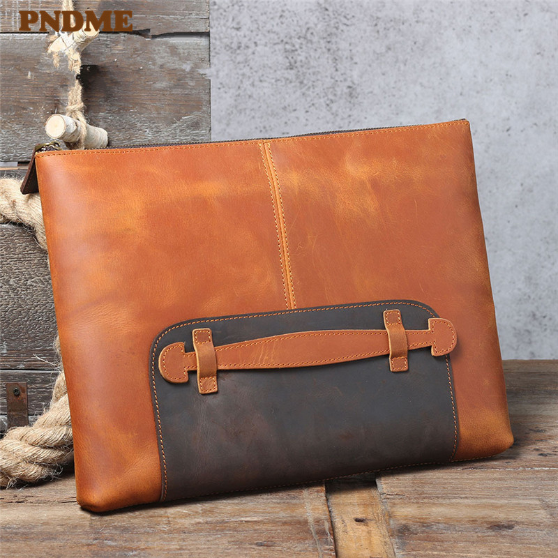 Bolsa de mão masculina de cour - Leather Work Laptop Bag avaliação e preço