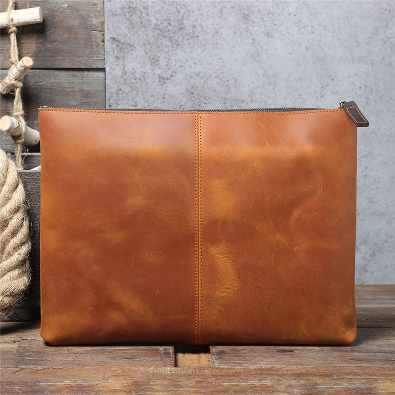 Bolsa de mão masculina de cour - Leather Work Laptop Bag avaliação e preço