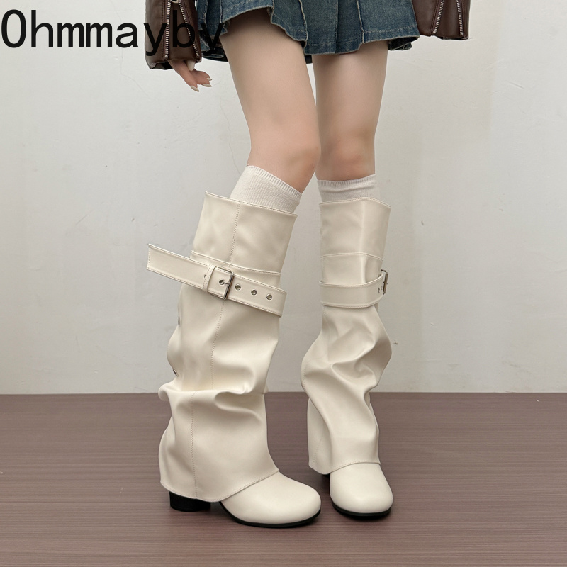 Botas Femininas de Designer at - Belt Buckle Blank avaliação e preço