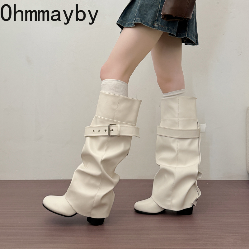 Botas Femininas de Designer at - Belt Buckle Blank avaliação e preço