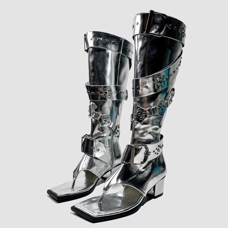 Botas de Salto Alto com Fivela - Belt Buckle Blank avaliação e preço