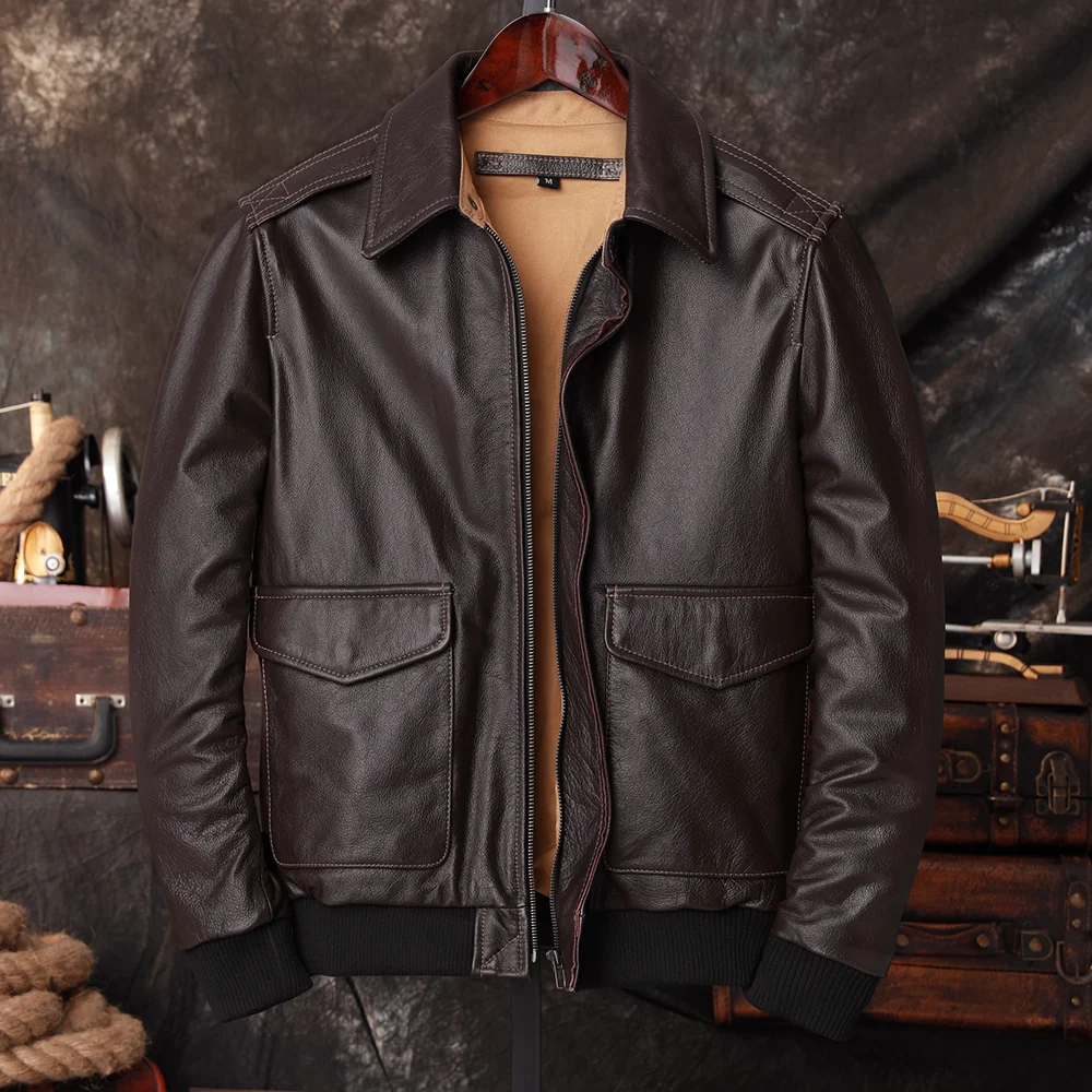 Jaqueta de Couro Genuíno Mascu - Leather Work Jacket avaliação e preço