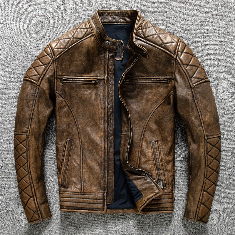 Jaqueta Masculina Vintage de C - Leather Work Jacket avaliação e preço