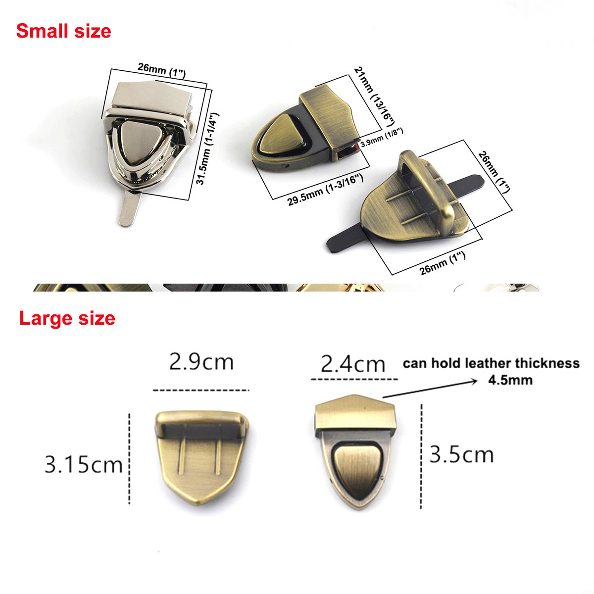 1 peça de metal língua bloquei - Leatherwork Hardware avaliação e preço