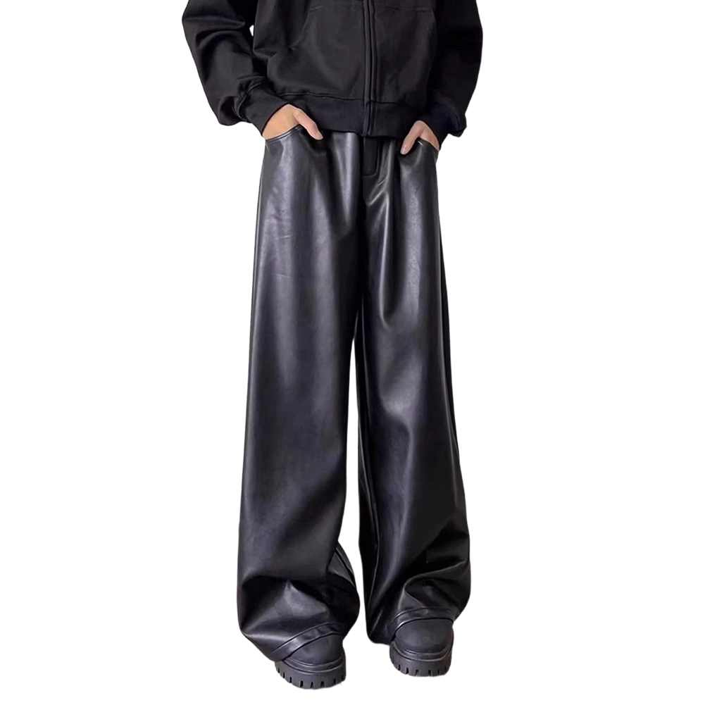 Calças Casuais Masculinas Retr - Leather Work Pants avaliação e preço