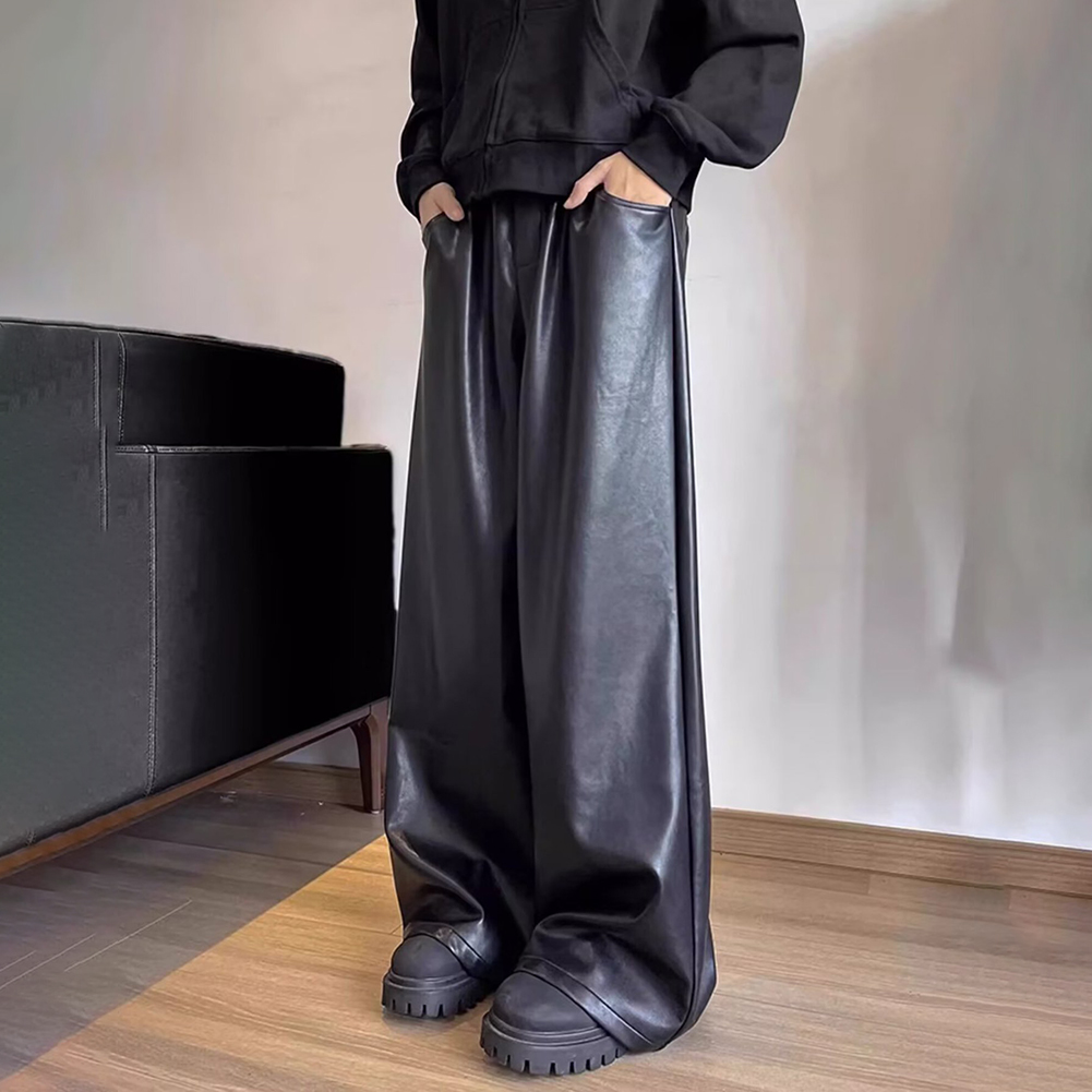 Calças Casuais Masculinas Retr - Leather Work Pants avaliação e preço