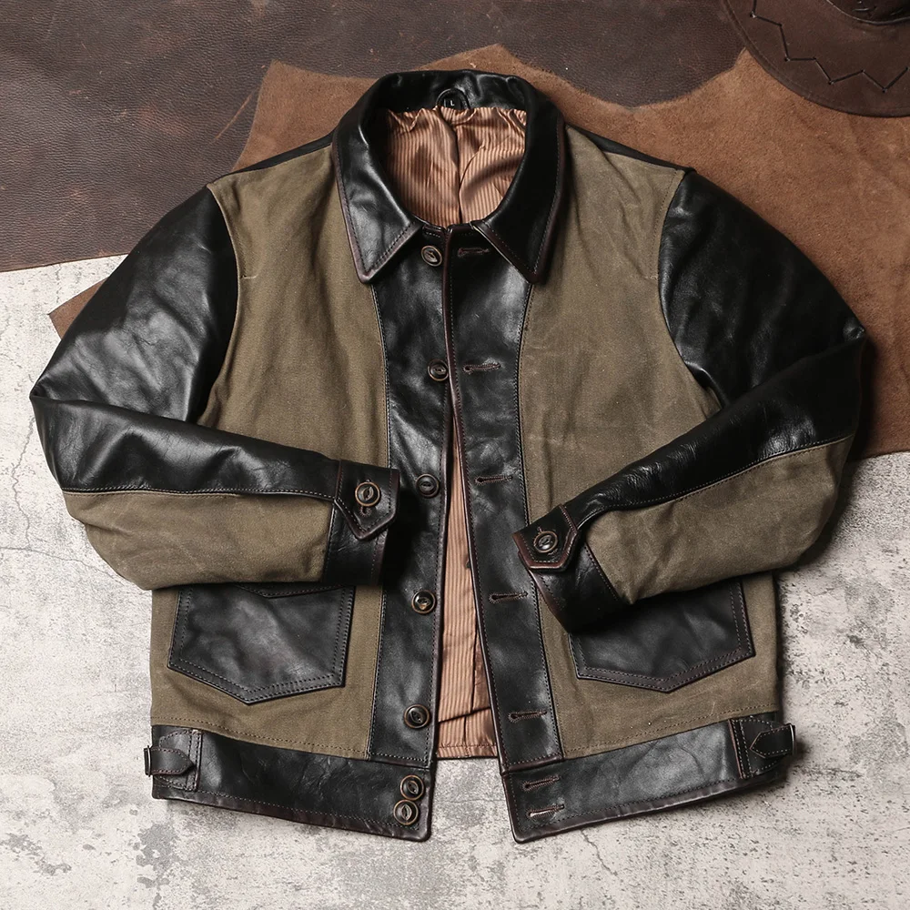 CC loja-jaqueta de couro Real  - Leather Work Jacket avaliação e preço