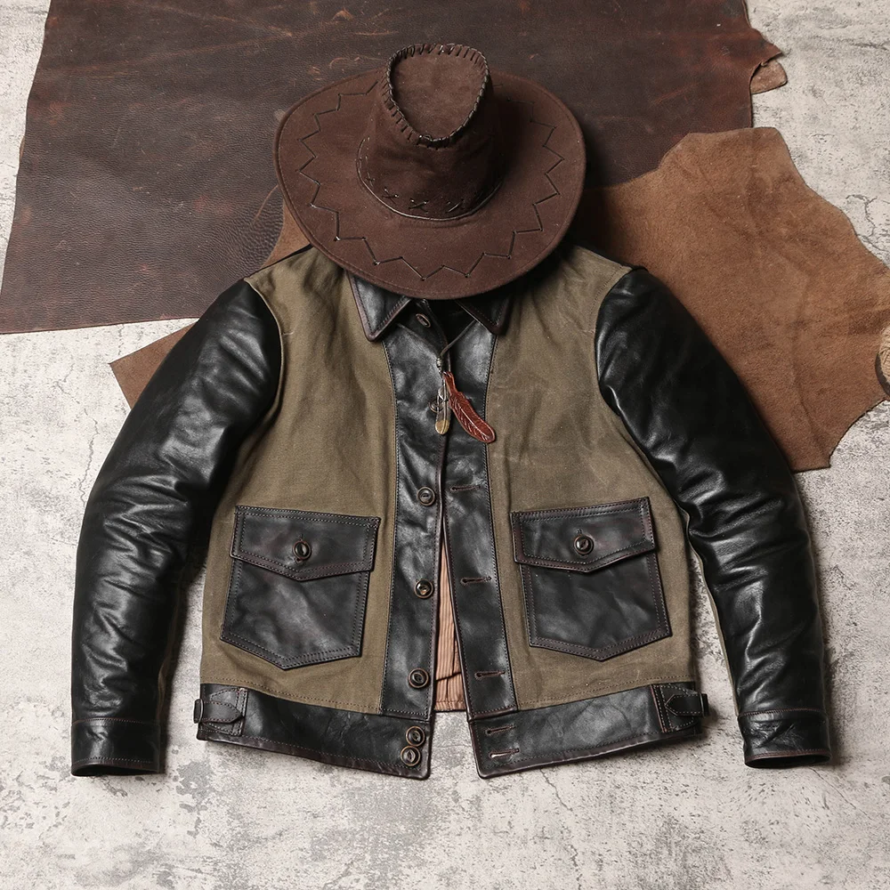 CC loja-jaqueta de couro Real  - Leather Work Jacket avaliação e preço