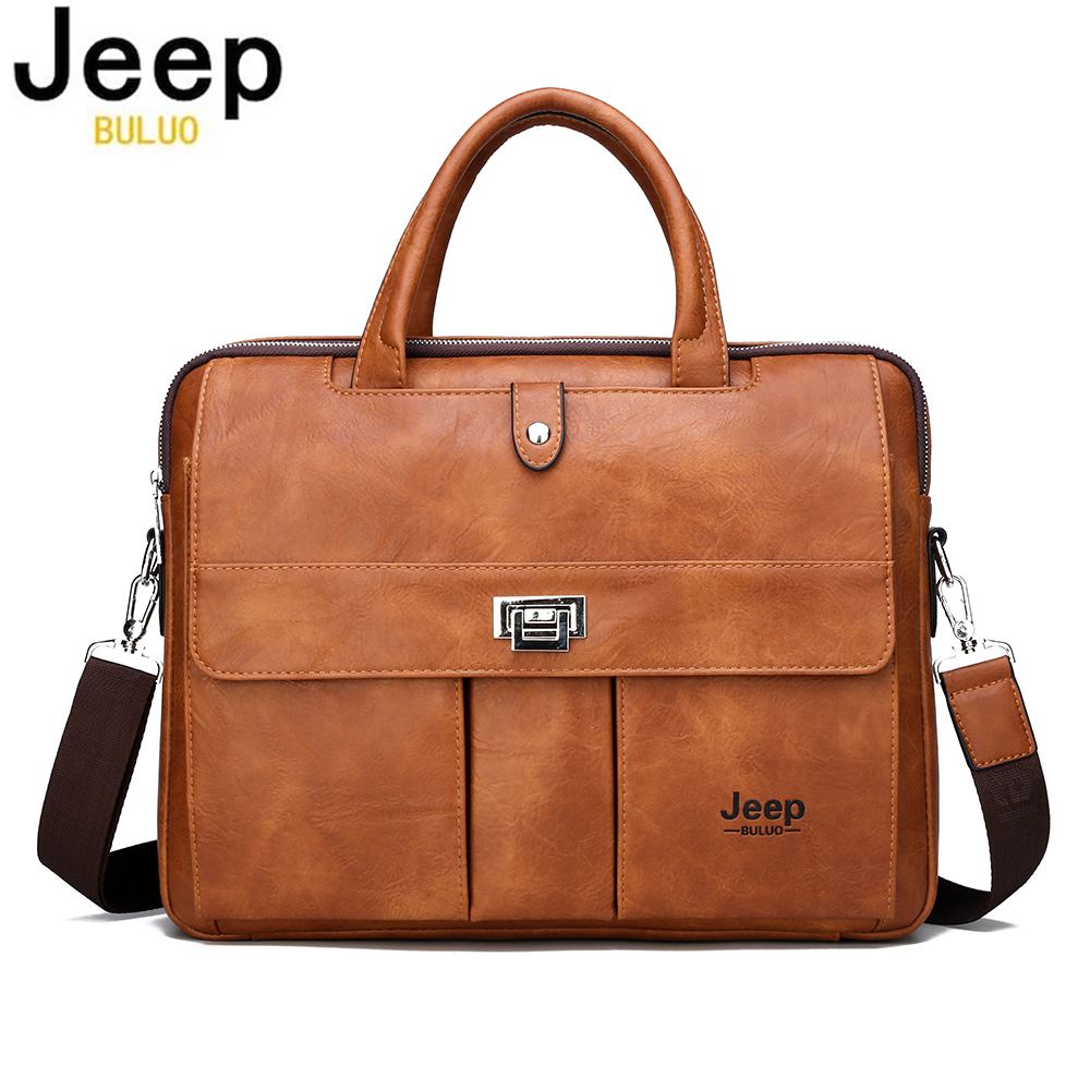 Bolsa de Couro Masculina Jeep  - Leather Work Handbag avaliação e preço