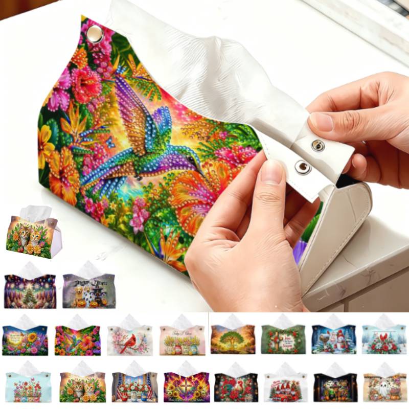 Caixa de Lenços de Papel com A - Leather Work In Art avaliação e preço