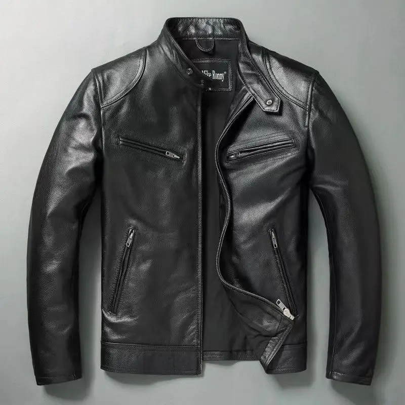 Jaqueta de couro genuína para  - Leather Work Jacket avaliação e preço