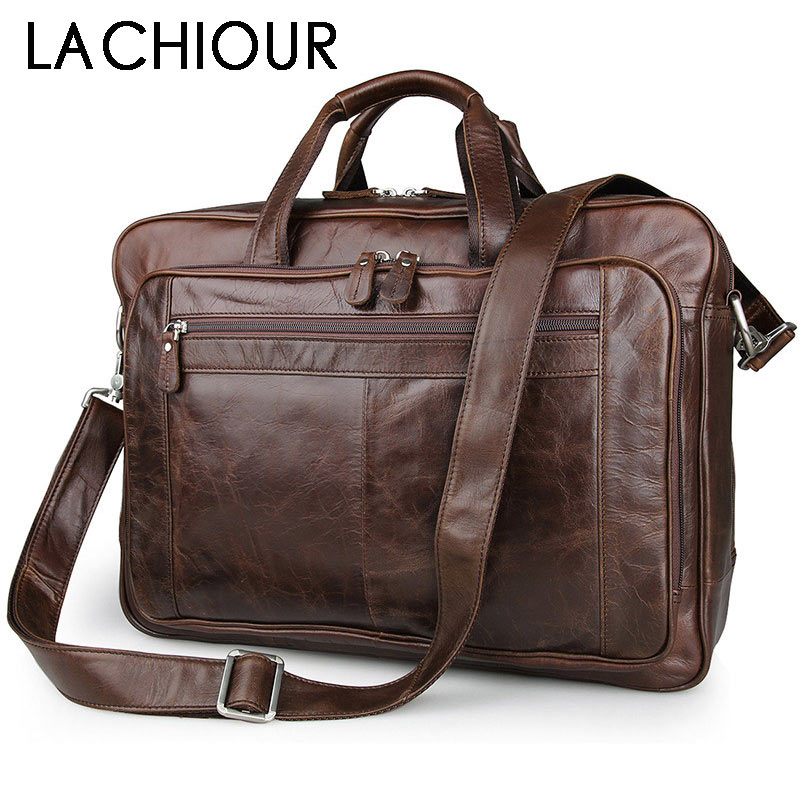 LACHIOUR Bolsa de couro genuín - Leather Work Handbag avaliação e preço