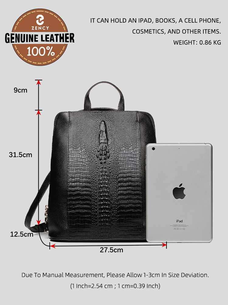 Mochila Feminina Zency de Cour - Leather Work Laptop Bag avaliação e preço