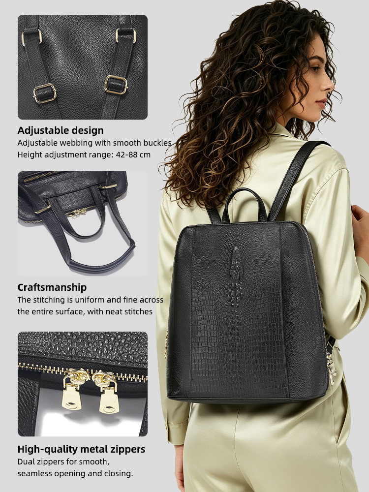 Mochila Feminina Zency de Cour - Leather Work Laptop Bag avaliação e preço