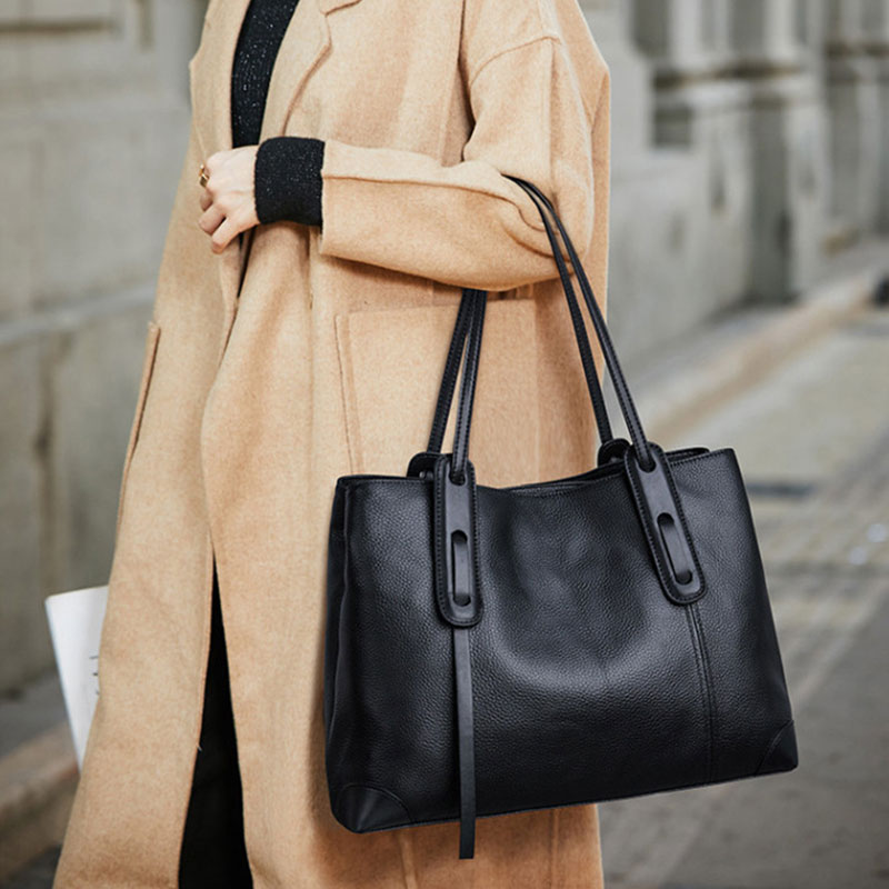 Bolsa tote de couro genuíno de - Leather Work Handbag avaliação e preço