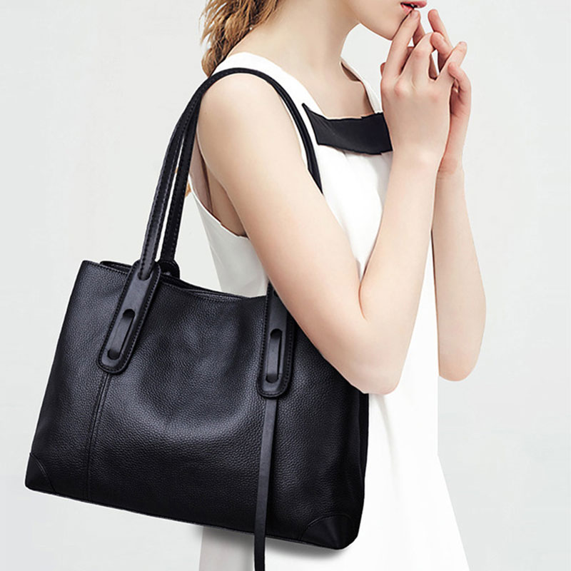 Bolsa tote de couro genuíno de - Leather Work Handbag avaliação e preço
